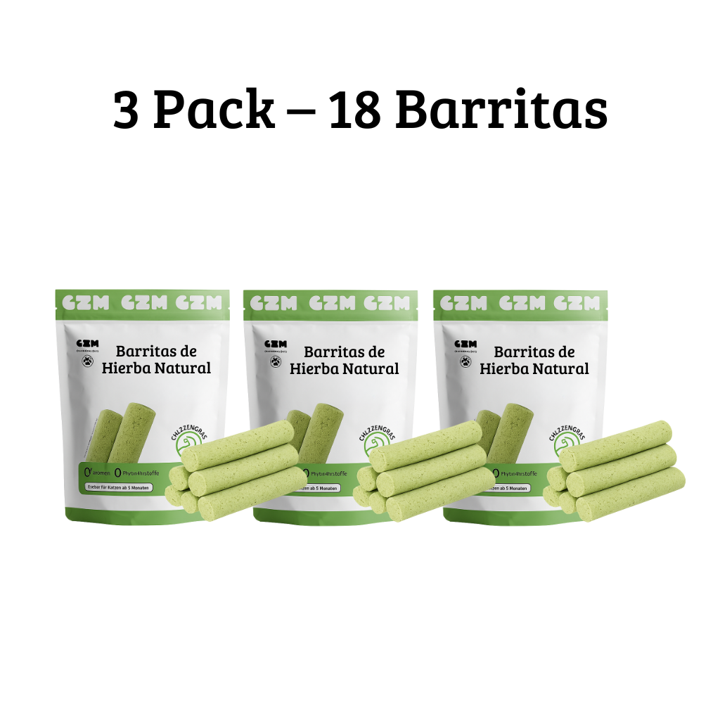 Barritas de hierba natural para gatos – Salud Digestiva