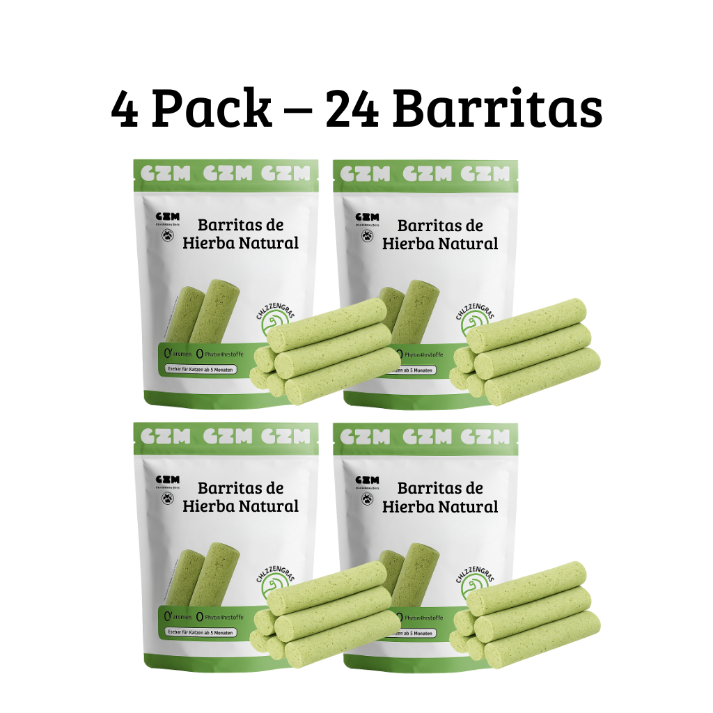 Barritas de hierba natural para gatos – Salud Digestiva
