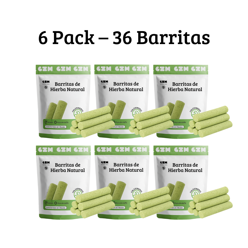Barritas de hierba natural para gatos – Salud Digestiva