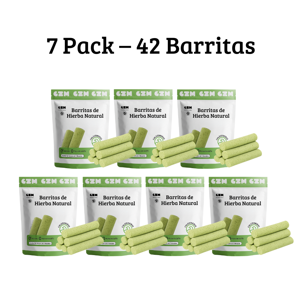 Barritas de hierba natural para gatos – Salud Digestiva