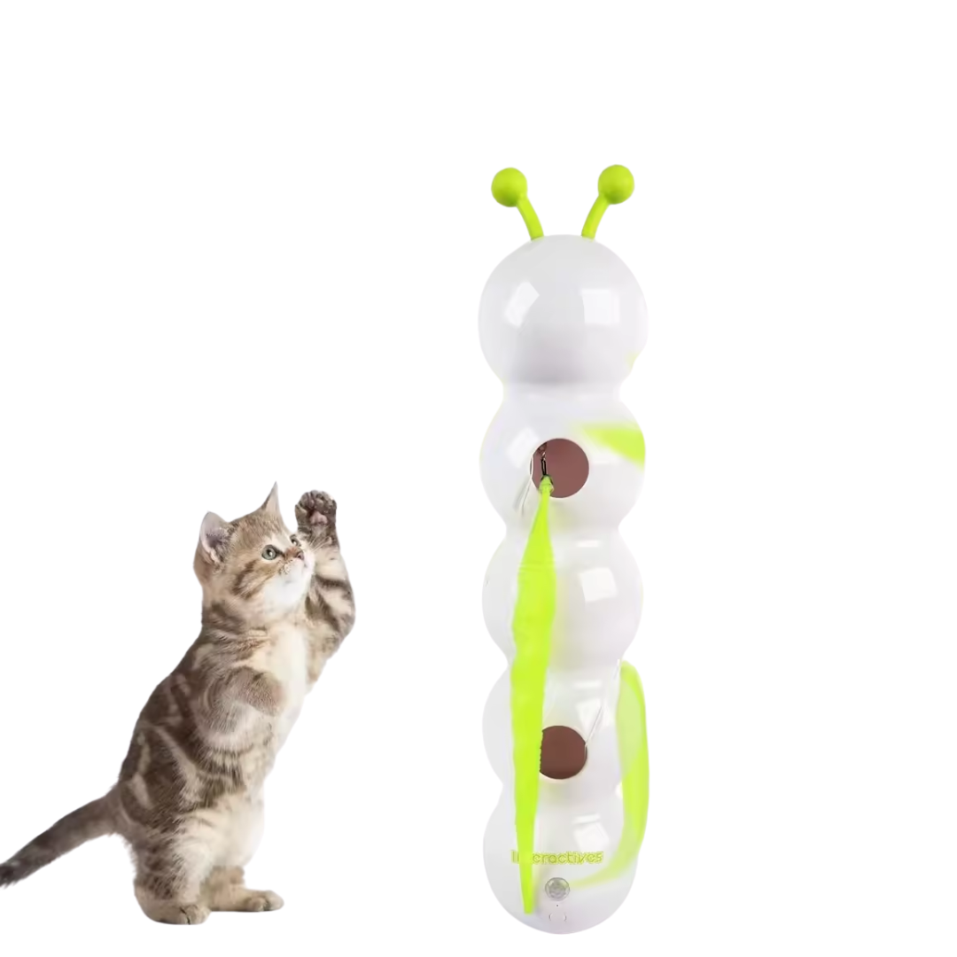 Juguete oruga eléctrico interactivo para gatos